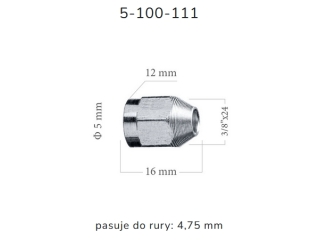 ZL111 - Końcówka przewodu hamulcowego M3/8x24x5 długość 16mm