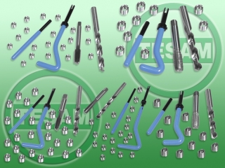 S0002662 - UNC 1/4"   5/16"   3/8"   7/16"   1/2" - Zestaw do naprawy zerwanych gwintów, calowe (Dzięcioł)